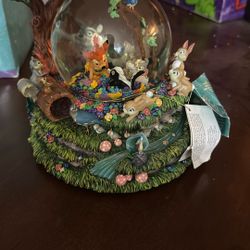 Disney Bambi Snow Globe with Music Box 