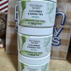 Victoria secret body scrub cucumber $10 each