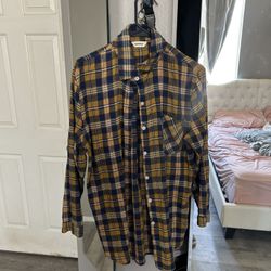 Oversized Flannel Plaid Shirt 