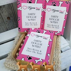 Hand Made Dog Soap Bars Shea Butter Olive Coconut Soap All Breeds GIFTS DOG BIRTHDAY 