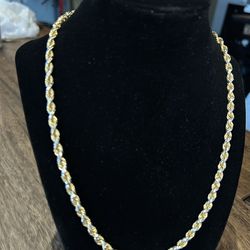 14 Kt Gold Rope Chain 42 Grams 