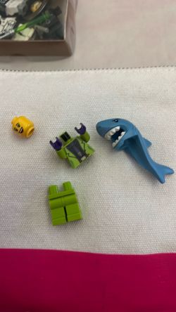 Baby shark two faces and one Lego costume and figure good condition no ripped no broken