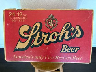 Stroh’s Beer Cardboard Box