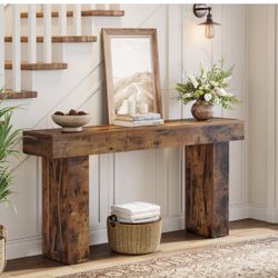 Tribesigns 63” Long Console Table Farmhouse Sofa Table - New In Box