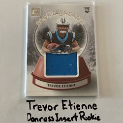 Trevor Etienne Carolina Panthers RB Donruss Short Print Insert Card. 