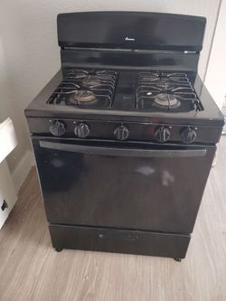 Black gas stove