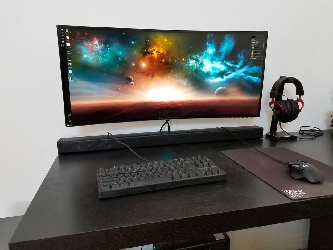 Alienware Curved Gaming Monitor 34"WQHD 120Hz G-Sync IPS AW3418DW Gaming Monitor