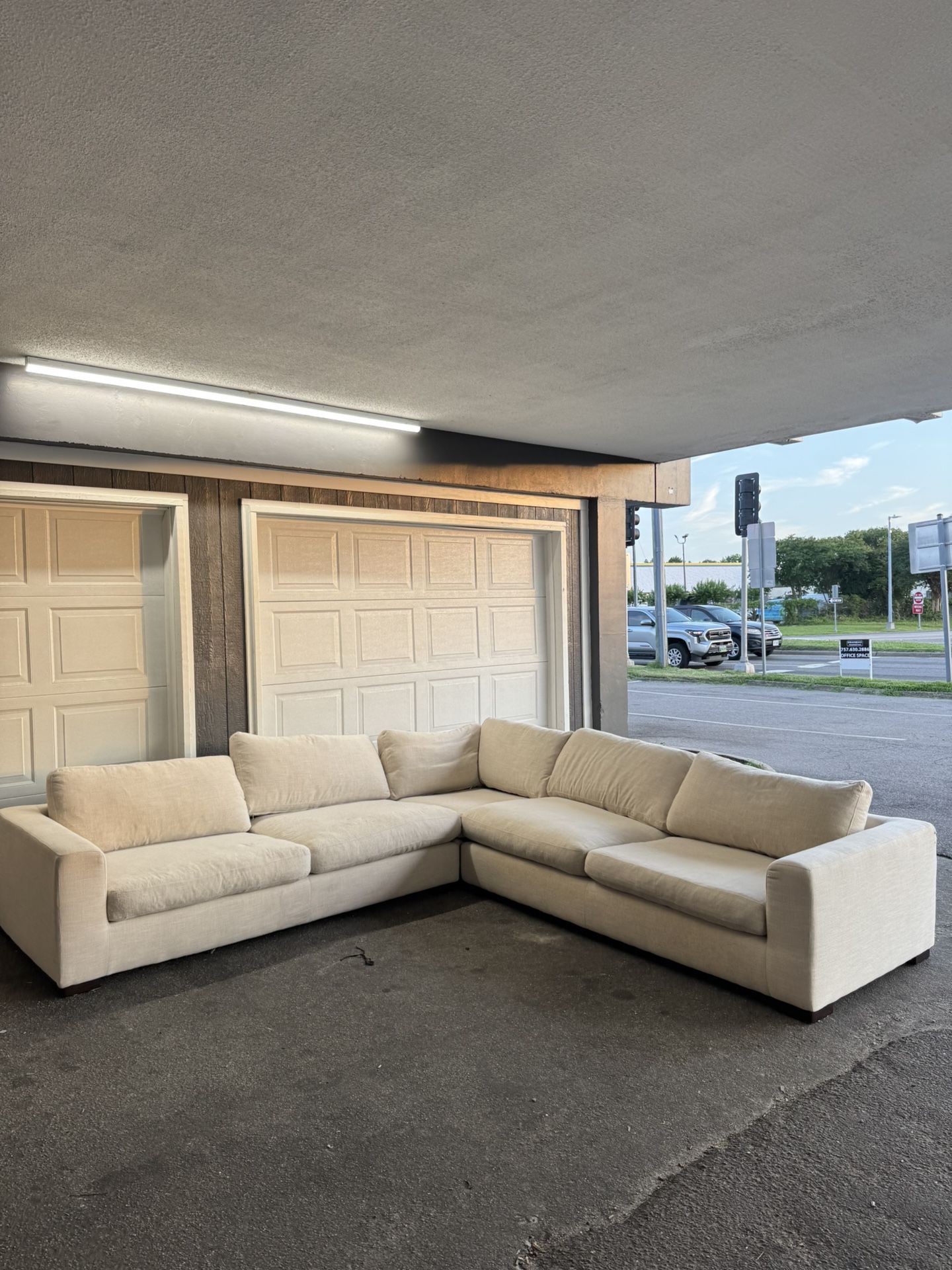 Beige Modern Sectional Couch