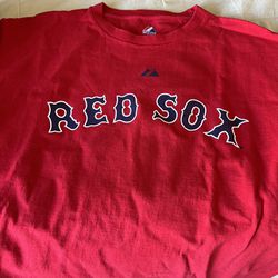 Boston Red Sox Shirt Mens Large Red David Ortiz Majestic Short Sleeve