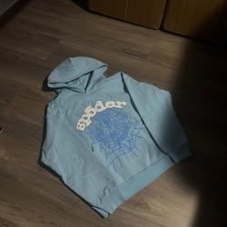 Sky blue Sp5der hoodie