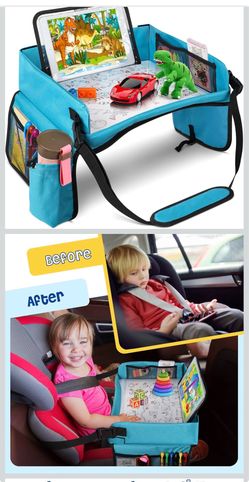 Car Seat Organizer Kids Travel ( Blue)