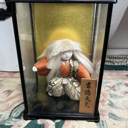 Vintage Japanese Kimekomi Doll in Case