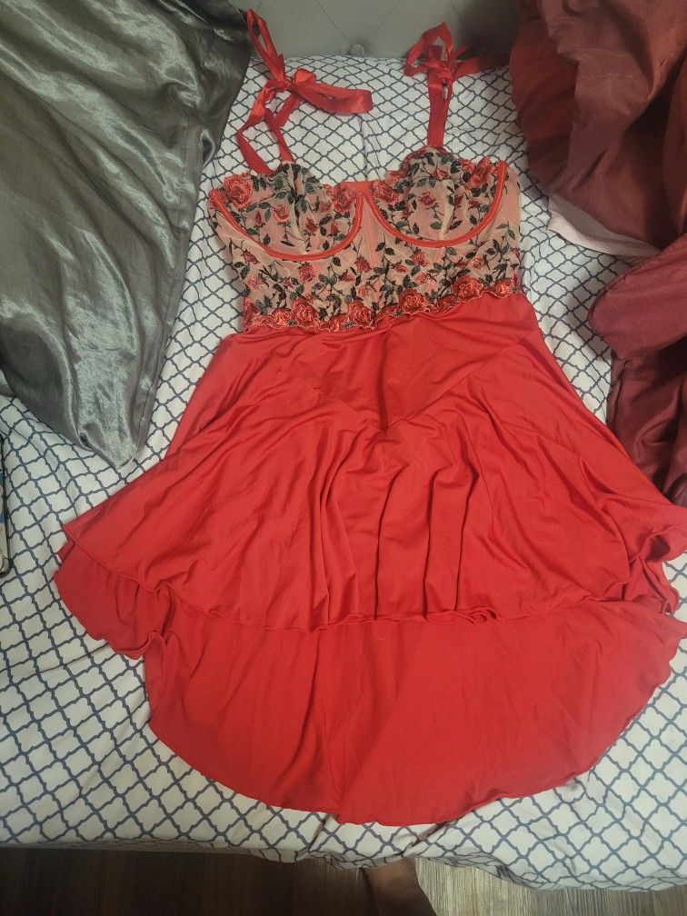 Red Flower Dress