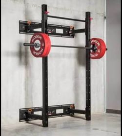 Rogue RML-3W Fold Back Wall Mount Rack + Triple Bar Hanger