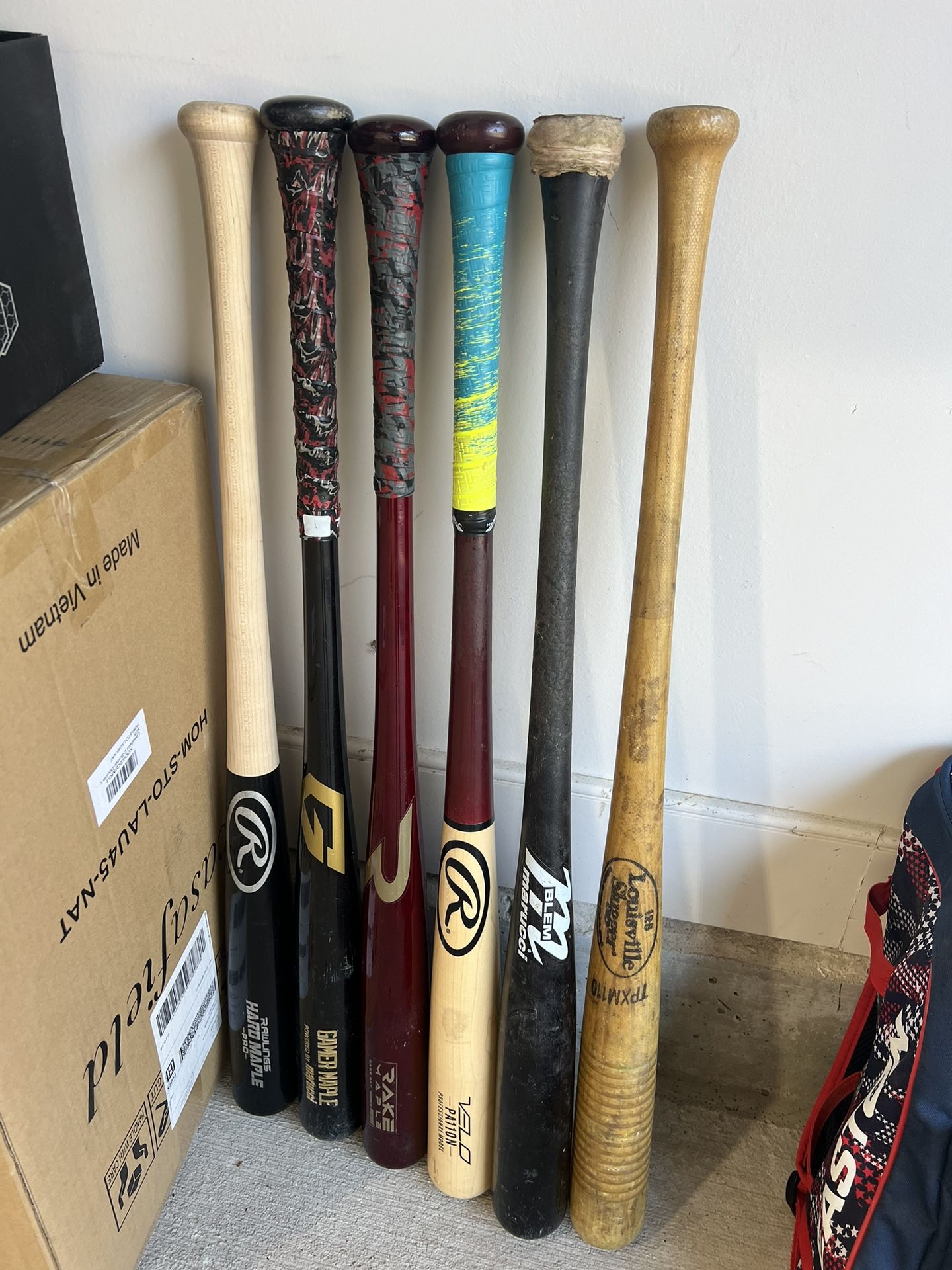 Marucci And Rawlings Wood Baseball Bats
