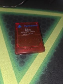 Sony PlayStation 2 8MB Memory Card Red