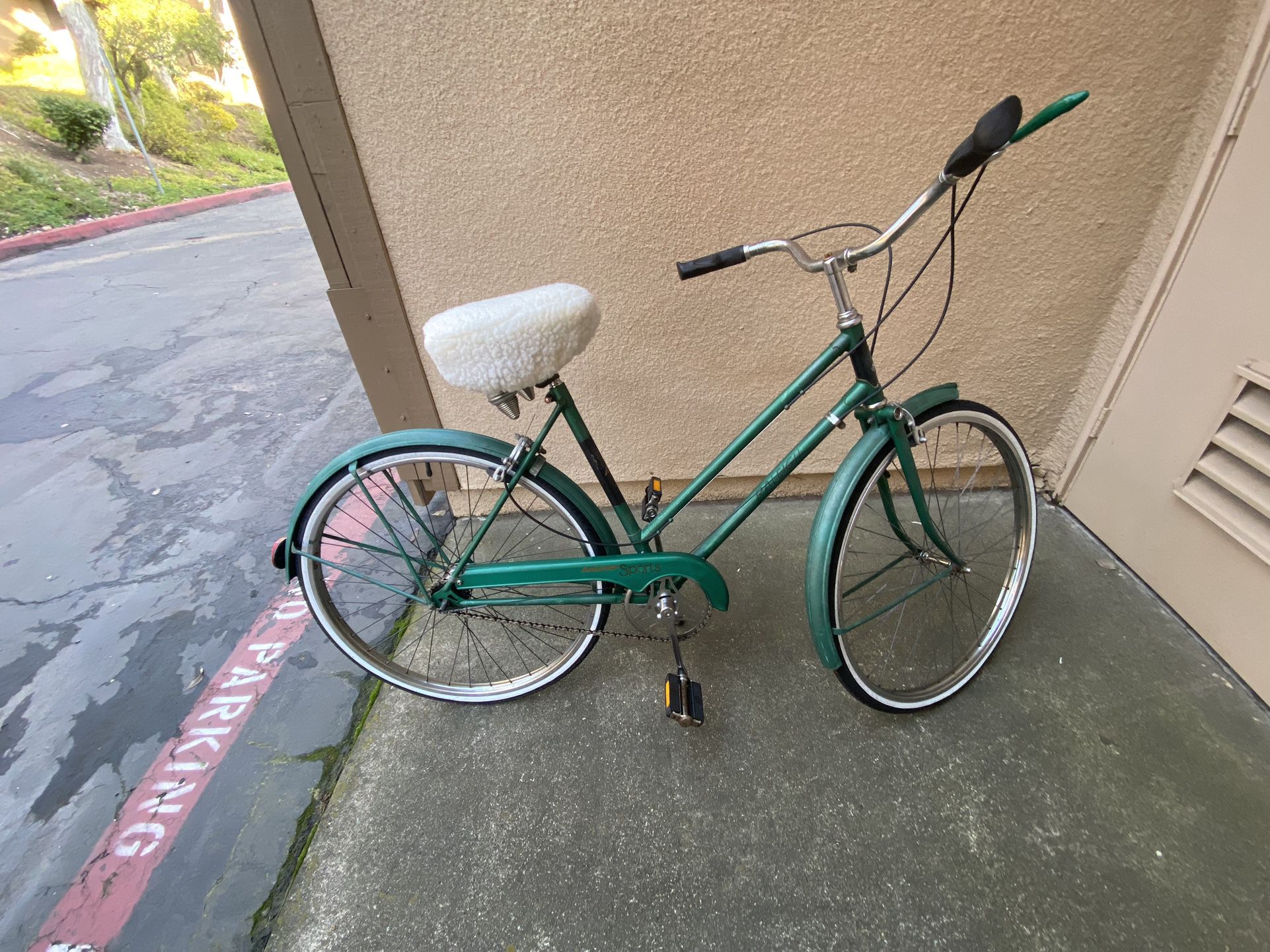 Vintage Emerald Green Raleigh English Bike