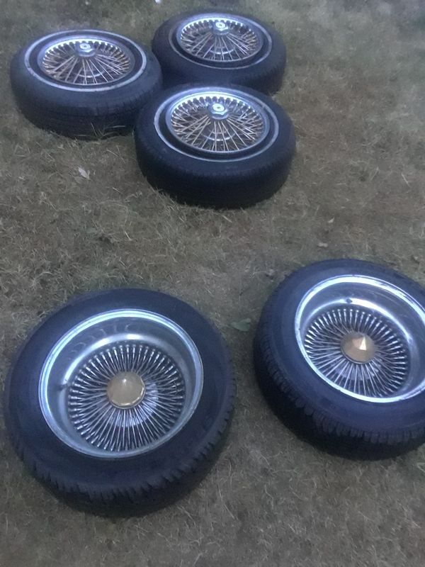 Old school rims Cadillac, spokes for Sale in Dallas, TX - OfferUp