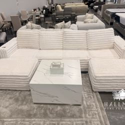 (SALE) 6-Piece Modular Fluffy Sectional Couches
