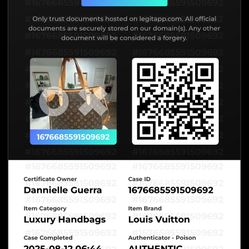 Luxury Crossbody With Authentication 