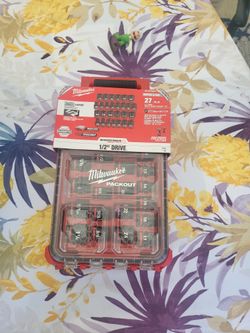 Milwaukee 1/2 sockets set 27 pc dados cortos