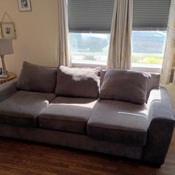 Comfy 3 Seater Gray Sofa W Pullout Bed