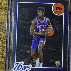 VJ Edgecombe Topps 2025 Philadelphia 76ers Rookie Insert #80BK-96