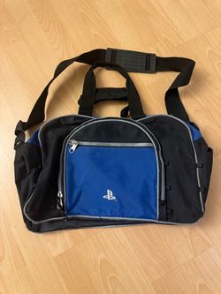Vintage 2005 Sony Playstation Gym Duffle Bag Blue Black Logo PS1 PS2 PS3