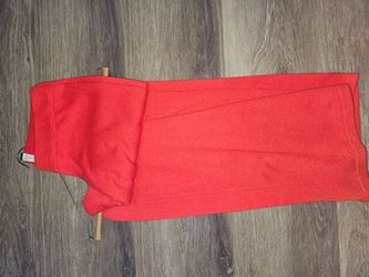 Red Knit Bodycon wide leg pants