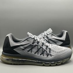 2015 Nike Air Max Low Wolf Gray Running Shoes - Men’s Size 13 (698902-009)