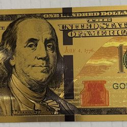 Gold Foil $100 bill
