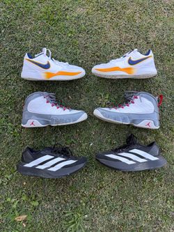 GS 6.5Y Nike Ja 2, Jordan 9 & Adidas Adizero – $40 Each