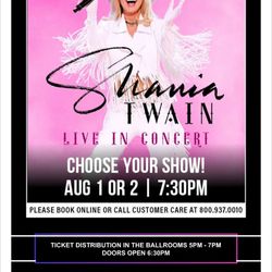 Shania Twain VIP Tickets