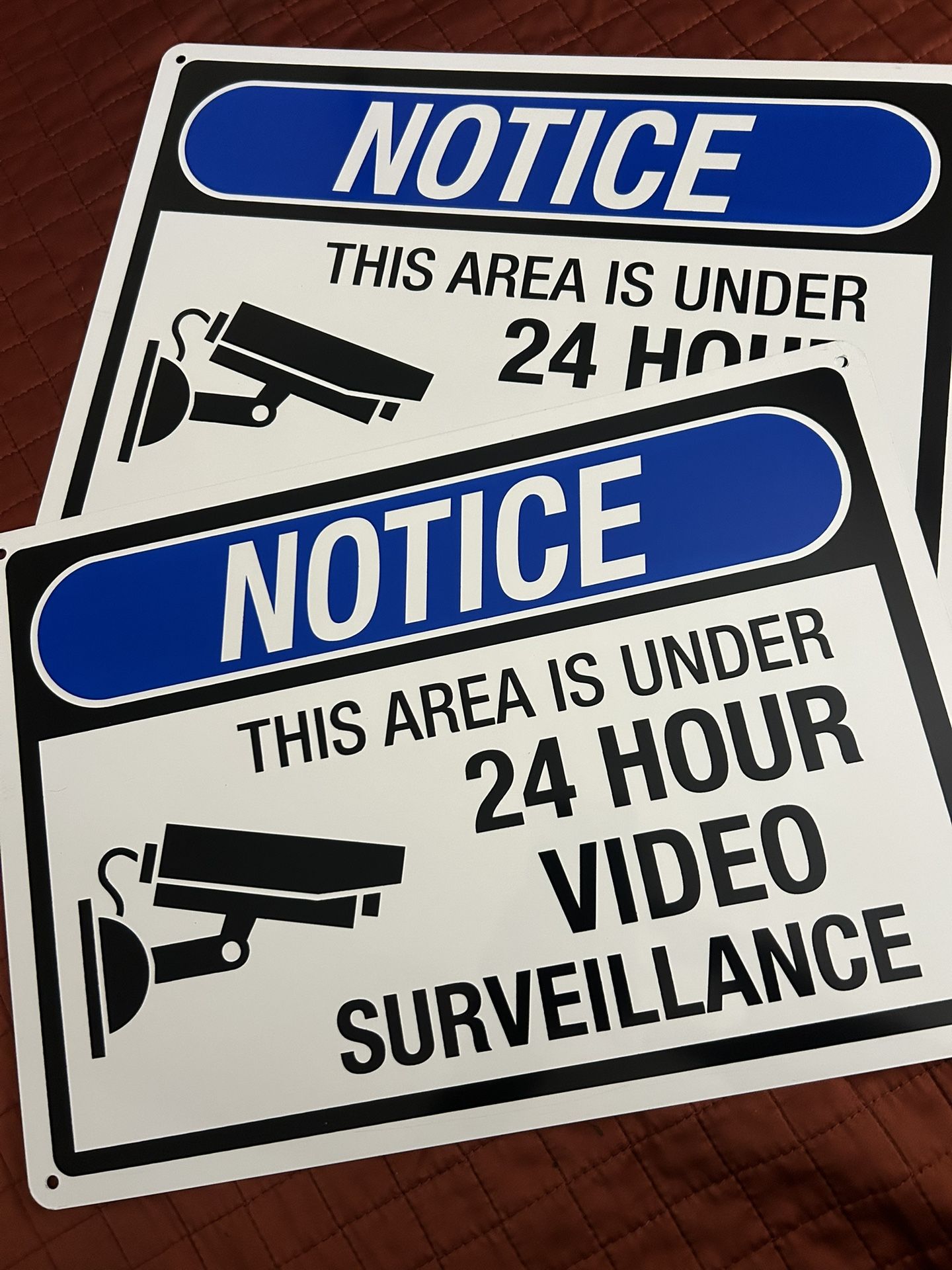 2pcs Surveillance Sign