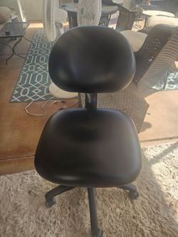 Sytopia Black Armless Office Chair with Wheels
