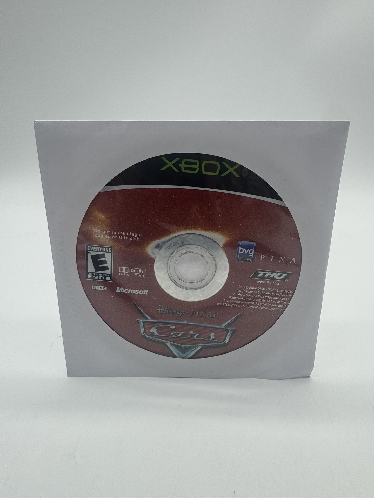 Cars (Microsoft Xbox, 2006) Disc Only Tested