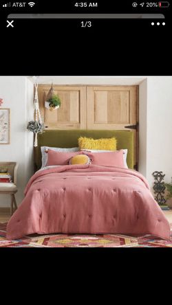 Mauve gauze queen sized bed set