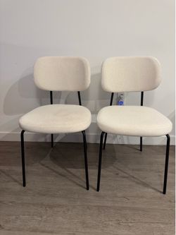 Cream and Black Dining Chairs