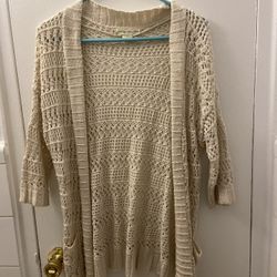 Cream Cardigan Size Medium