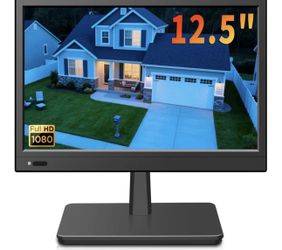 12.5 Inch Security Monitor,Small Monitor with Speaker,Remote Control/Hdmi/Vga/Bn