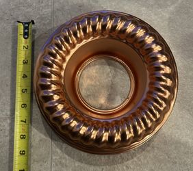 Vintage Mirro Six Cup Copper tone Jell-O Mold/Cake Pan