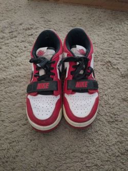 Red white and black youth Air Jordans