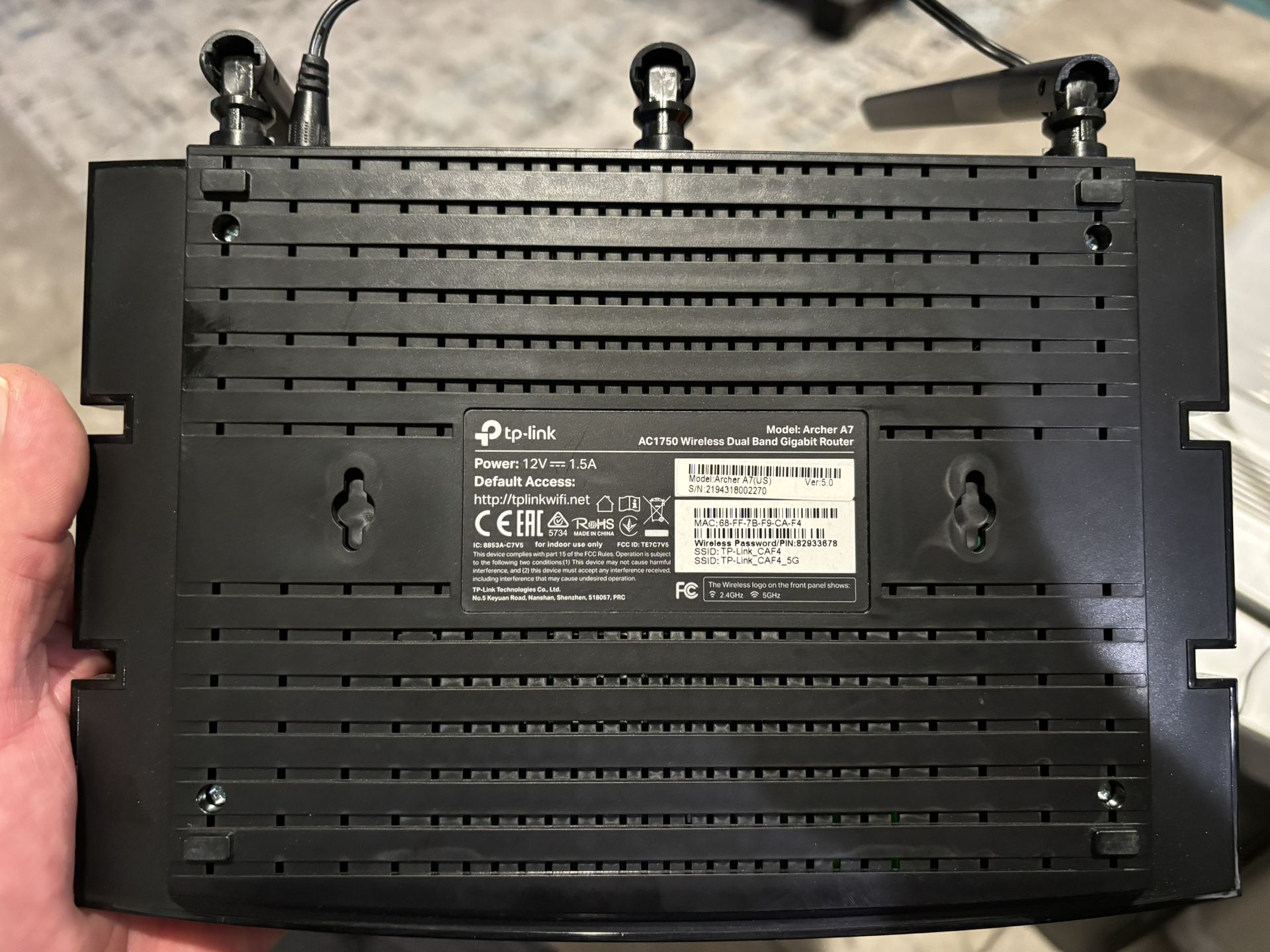 TP Link AC1750 Dual Band Gigabit Wireless Wifi Router Archer 7 Networking & Connectivity