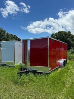 🦅Quality Cargo Trailer Brand 🆕 7x16 Ta Tandem Axle PLYCORE 0.080 🔥