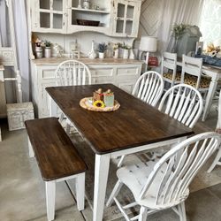 Ultra Shabby / Rustic Kitchen Table Set