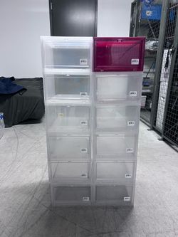 Container Store Large Drop-Front Shoe Boxes (12 Total) – $80 OBO