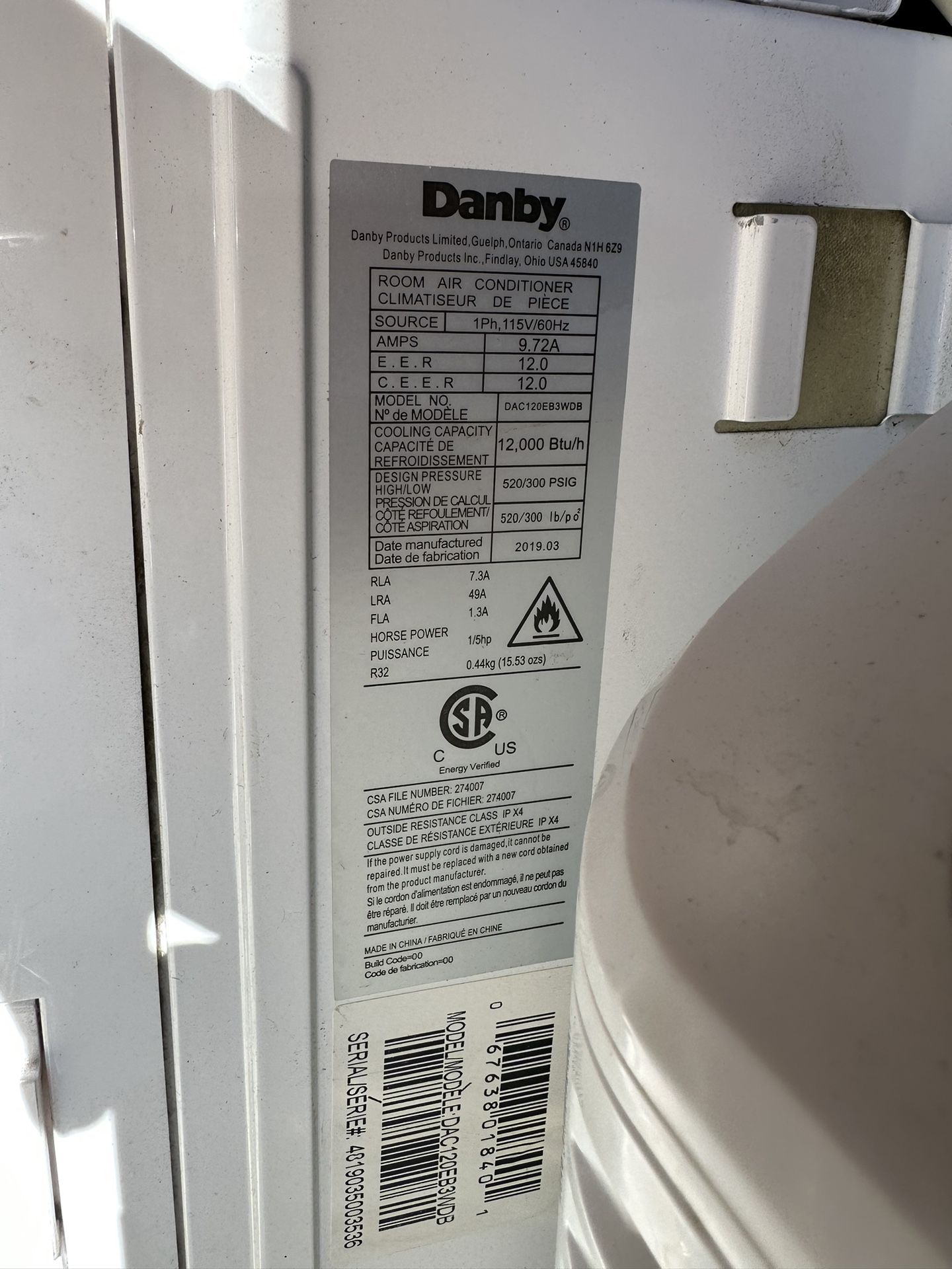 Danby AC 12,000 BTU for Sale in WA OfferUp