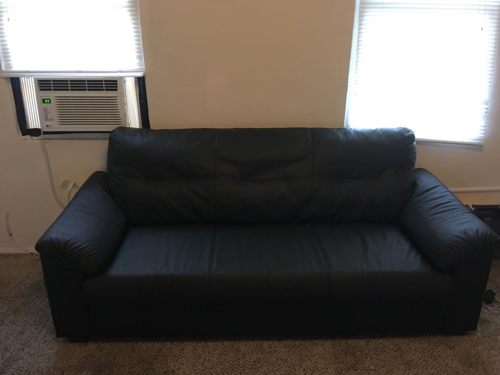 Black Leather Sofa