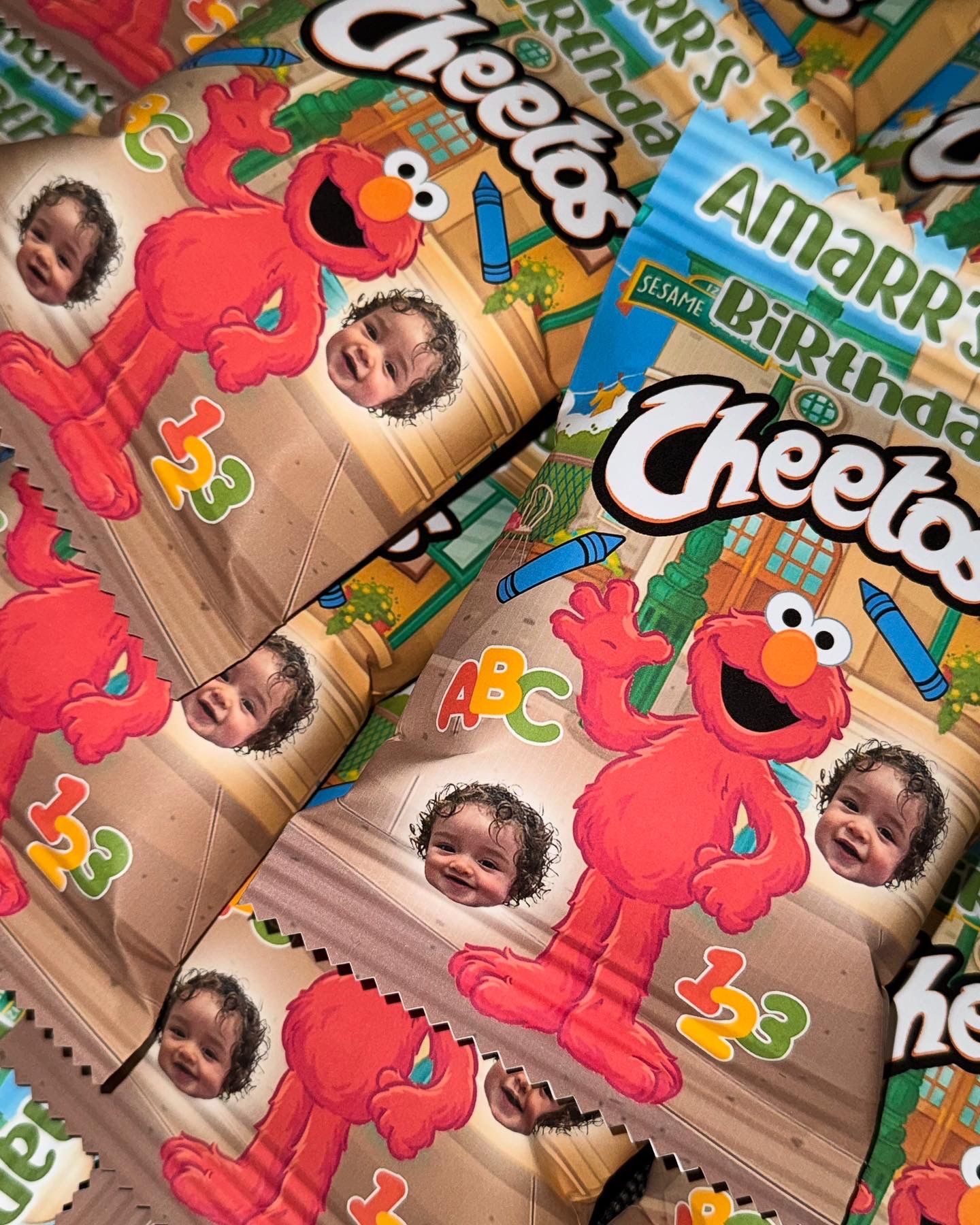 Elmo custom chip bags