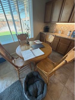 Round table and four chairs